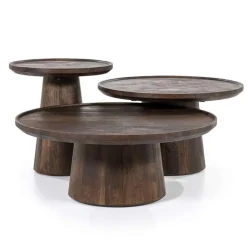 Bijzettafel Ron 46x49 - Bruin - 95650