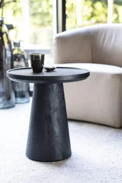 Bijzettafel Ron 46x49 - Zwart - 95651
