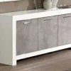 Dressoir Marknesse 3 Deurs Wit/Marmer