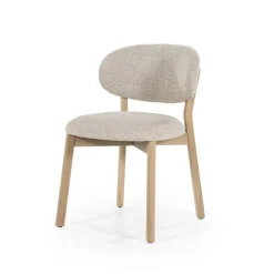 Eetkamerstoel Mikky Naturel hout - Taupe Moon - 96175