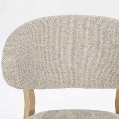 Eetkamerstoel Mikky Naturel hout - Taupe Moon - 96175