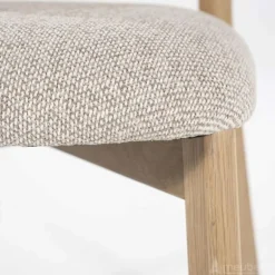 Eetkamerstoel Mikky Naturel hout - Taupe Moon - 96175