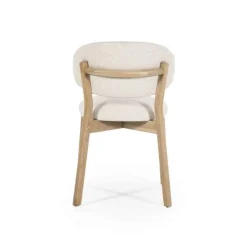 Eetkamerstoel Mikky Naturel hout - Beige Moon - 96174
