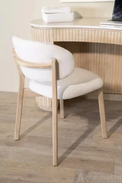 Eetkamerstoel Mikky Naturel hout - Beige Moon - 96174