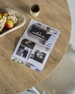 Eettafel Aikin - 130cm - Beige/Bruin - 95811