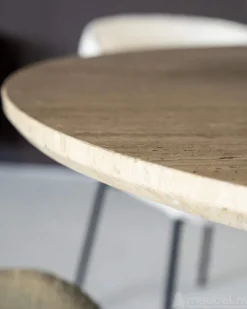 Eettafel Aikin - 130cm - Beige/Bruin - 95811
