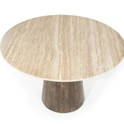 Eettafel Aikin - 130cm - Beige/Bruin - 95811
