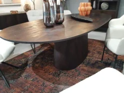 Eettafel Aron ovaal 300x110 - Bruin - 95672