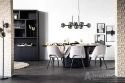 Eettafel Aron ovaal 300x110 - Zwart - 95673