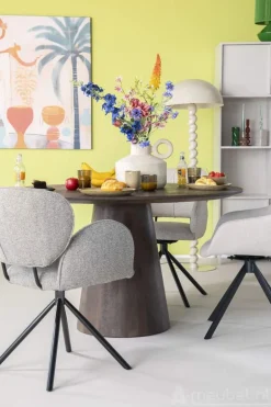 Eettafel Aron Rond - 130cm - Bruin - 95656