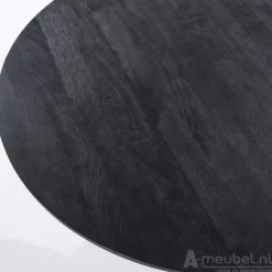 Eettafel Aron Rond - 130cm - Zwart - 95657