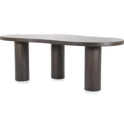 Eettafel Bobbie - 215cm - Zwart/Bruin - 96249