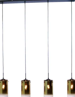Hanglamp 4 lichts Goud