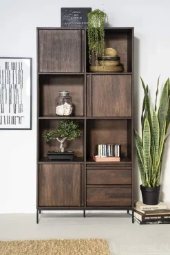 Kabinet Jimmy 3-deurs 2-laden - Bruin - 95868