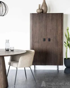 Kabinet Remi 2-deurs. - Bruin - 95666