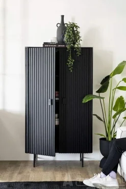 Kabinet Remi 2-deurs. - Zwart - 95667