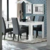 Marknesse Eettafel Wit/Marmer