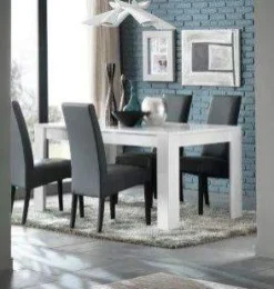 Marknesse Eettafel Wit/Marmer