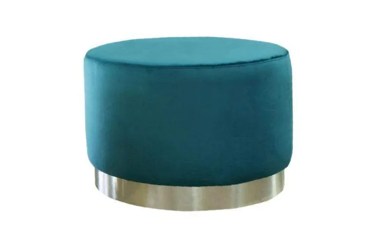 Poef Lexmond 45x51cm met spiegelrand