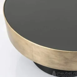 Salontafel Bunga 75cm - Goud/Zwart - 210039