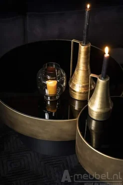 Salontafel Bunga 75cm - Goud/Zwart - 210039