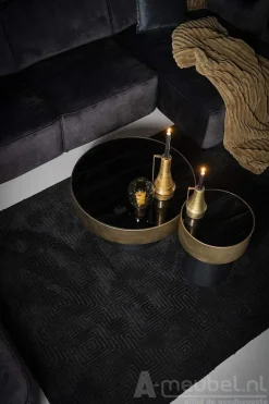 Salontafel Bunga 75cm - Goud/Zwart - 210039