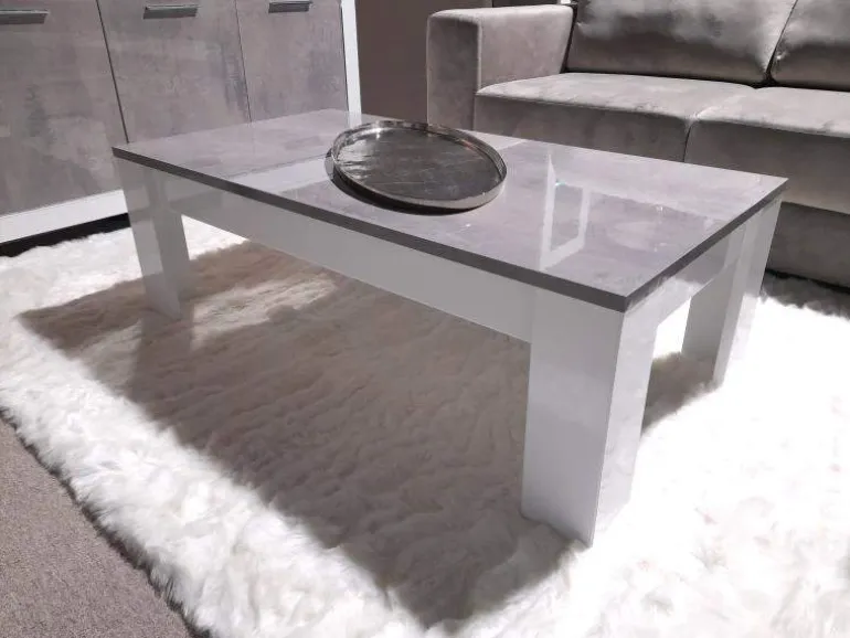 Salontafel Marknesse 126x67cm Wit/Marmer