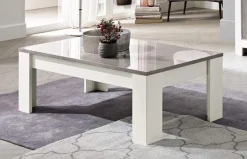 Salontafel Marknesse 126x67cm Wit/Marmer
