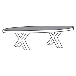 Salontafel TOV13-XM Alphen Oud Teakhout