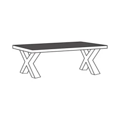 Salontafel T13-XM Alphen Oud Teakhout