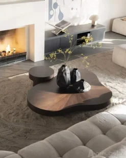 Salontafels Bobbie - 150cm - Zwart/Bruin - 95977