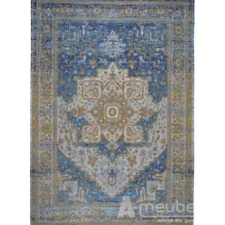 Vloerkleed Norwich Blauw-Goud